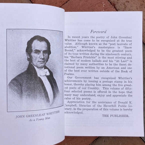 2 John Greenleaf Whittier Poetry Books Literary Whittierland Haverhill MA Poet - Picture 8 of 16